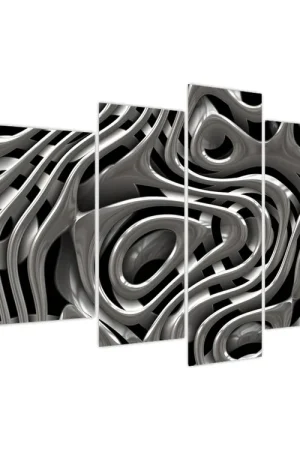 Schilderij - Metalen abstractie Szybka dostawa