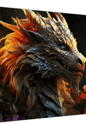 Schilderij - Draak Oryginalny