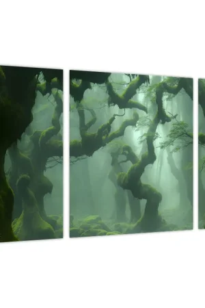 Schilderij - Een met mos bedekt bos Zamów teraz