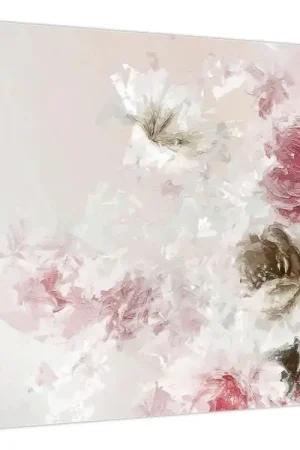 Schilderij - Roze bloemen schilderen Ostatnia szansa