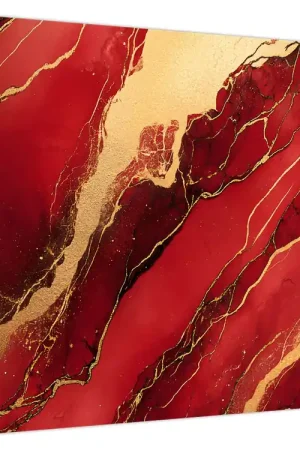 Zamów teraz Schilderij - Rood-goud marmer