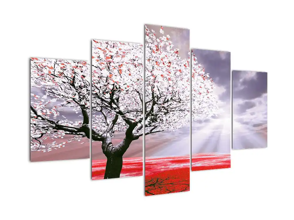 Zamów teraz Schilderij - Boom, rood