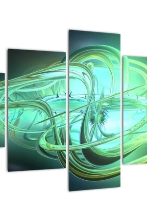 Bezpieczna płatność Schilderij - Groene abstractie