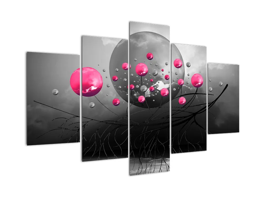 Najlepsza cena Schilderij - Roze abstracte ballen