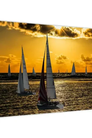 Oferta limitowana Schilderij - Jacht bij zonsondergang