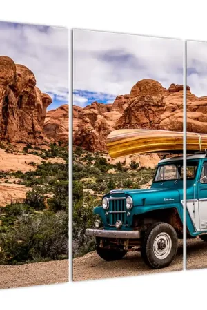 Niska cena Schilderij - Terreinwagen in de bergen