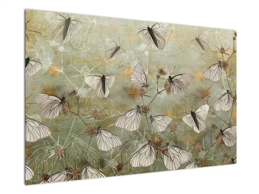 Schilderij - Vintage vlinders Autentyczny