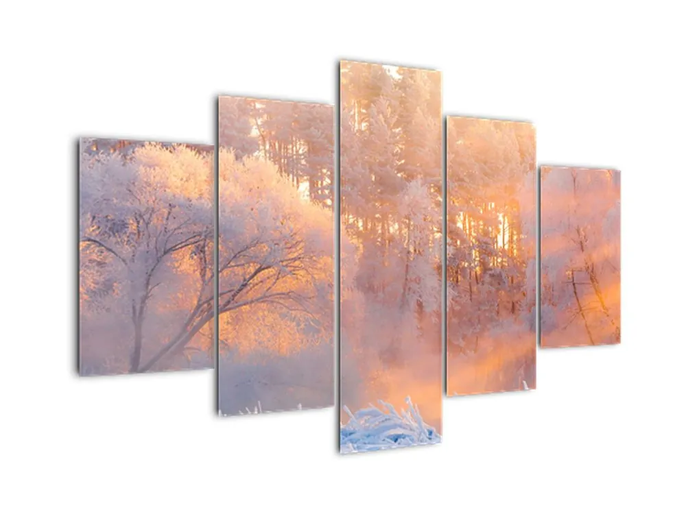 Oferta limitowana Schilderij - IJskoude ochtendschemmering