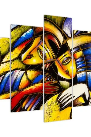 Schilderij - Olieverfschilderij, geliefden Popularny