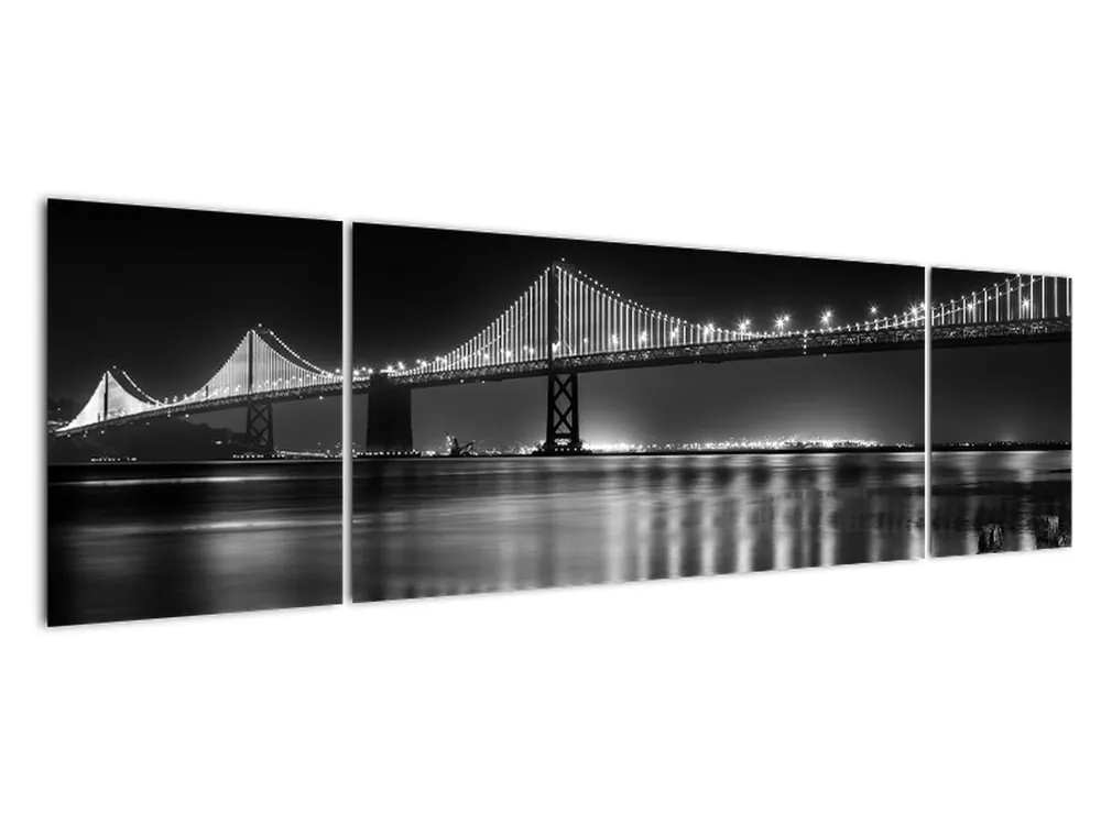 Schilderij - Zwart-witte brug Nowość