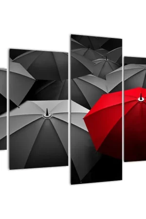 Zwrot pieniędzy Schilderij - Geopende paraplu´s