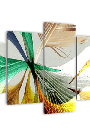 Schilderij - Bladeren met veertje Zamów teraz