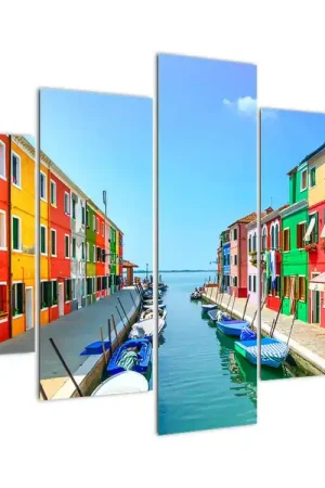 Premium Schilderij - Burano eiland,Venetië, Italië