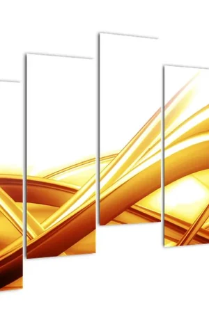 Schilderij - Gele abstractie Wysoka jakość