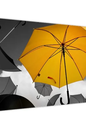 Schilderij - Gele paraplu Nowość