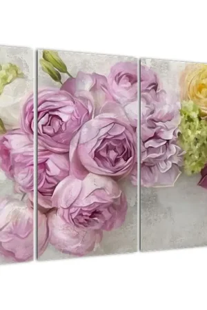 Tylko dziś Schilderij - Pastelbloemen op de muur