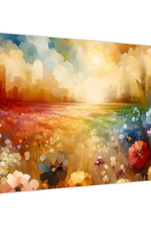 Schilderij - Kleurrijke weide Bezpieczna płatność