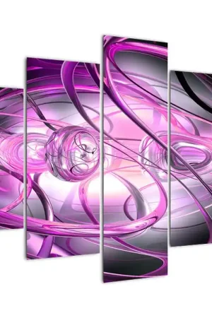 Schilderij - Prachtige paarse abstractie Kup teraz
