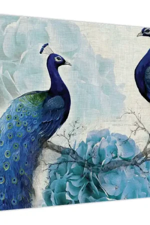 Schilderij - Pauwen met texturen Tani