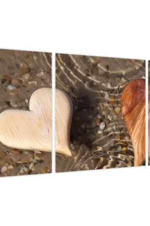 Schilderij - Houten harten Oferta