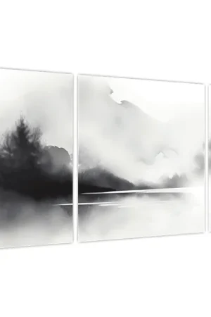 Schilderij - Inktschilderij van landschap Zamów teraz