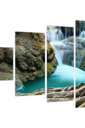 Kup teraz Schilderij - Rivier met watervallen