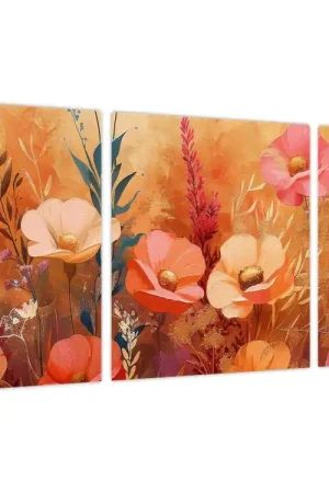 Schilderij - Weidebloemen, schilderij Rabat