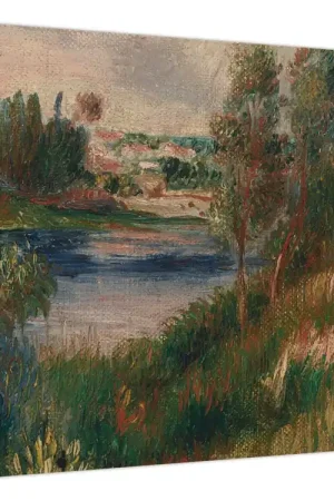 Schilderij - Auguste Renoir, Landscape at Vetheuil, reproducties Niska cena