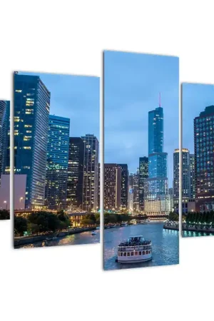 Zamów teraz Schilderij - Stad bij nacht