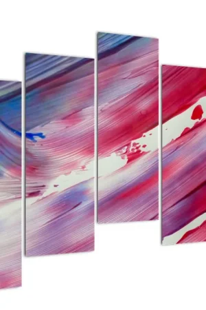 Popularny Schilderij - Blauw/roze verf