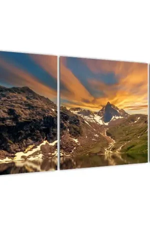 Rabat Schilderij - Weerspiegeling in een bergmeer