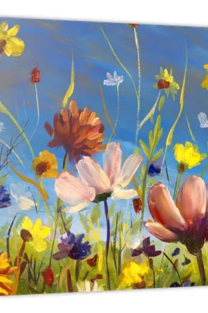 Oferta Schilderij - Geschilderd weiland in bloei