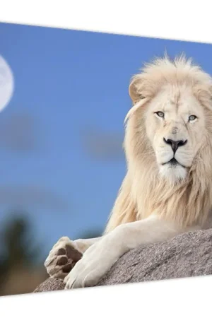 Darmowa dostawa Schilderij - Witte leeuw