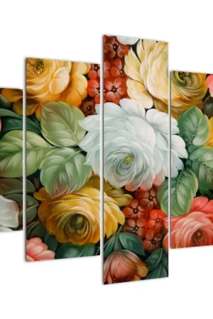 Schilderij - Geschilderde bos bloemen Najlepsza cena