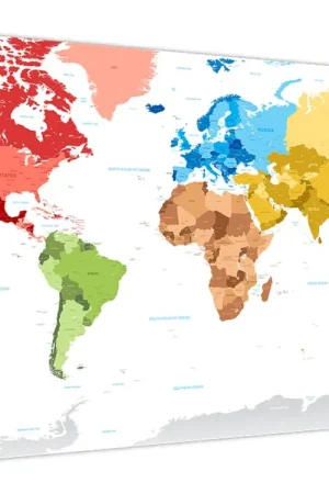 Zamów teraz Schilderij - Wereldkaart