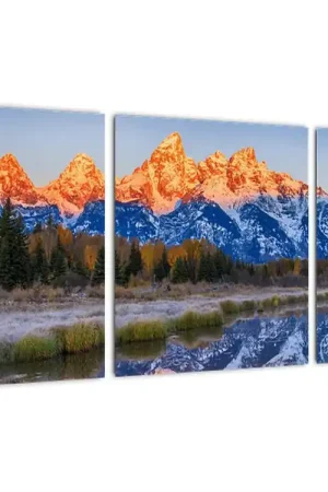 Schilderij - Besneeuwde bergtoppen Darmowa dostawa