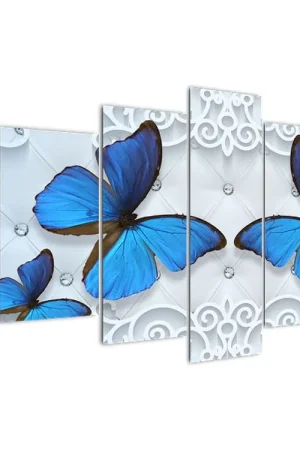 Schilderij - Blauwe vlinders Oryginalny