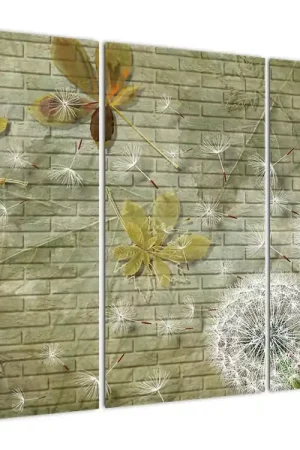 Zamów teraz Schilderij - Paardebloemen in de wind