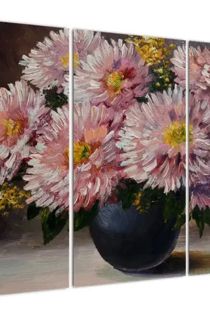 Schilderij - Olieverfschilderij, Bloemen in een vaas Kup teraz