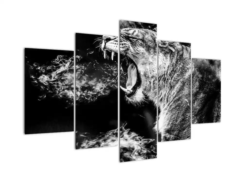 Nowość Schilderij - Portret van een leeuwin