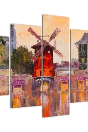 Niska cena Schilderij - Moulin Rouge, Parijs, Frankrijk