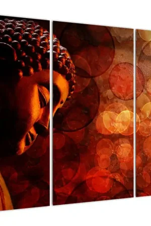 Schilderij - Boeddha in rode tinten Wyprzedaż