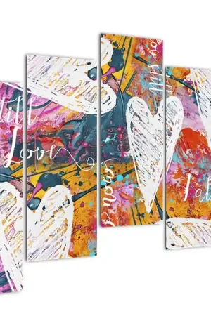 Schilderij - Hart met een abstracte achtergrond Zamów teraz