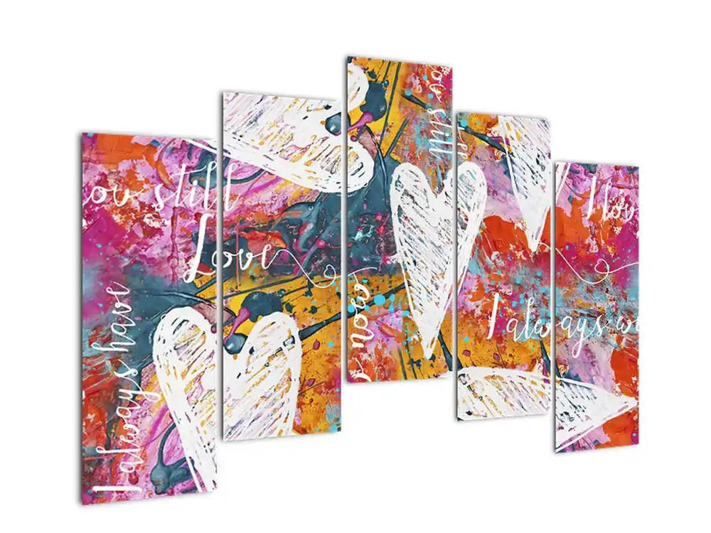 Schilderij - Hart met een abstracte achtergrond Zamów teraz