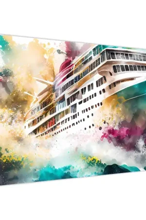 Schilderij - Aquarel zee Tylko dziś