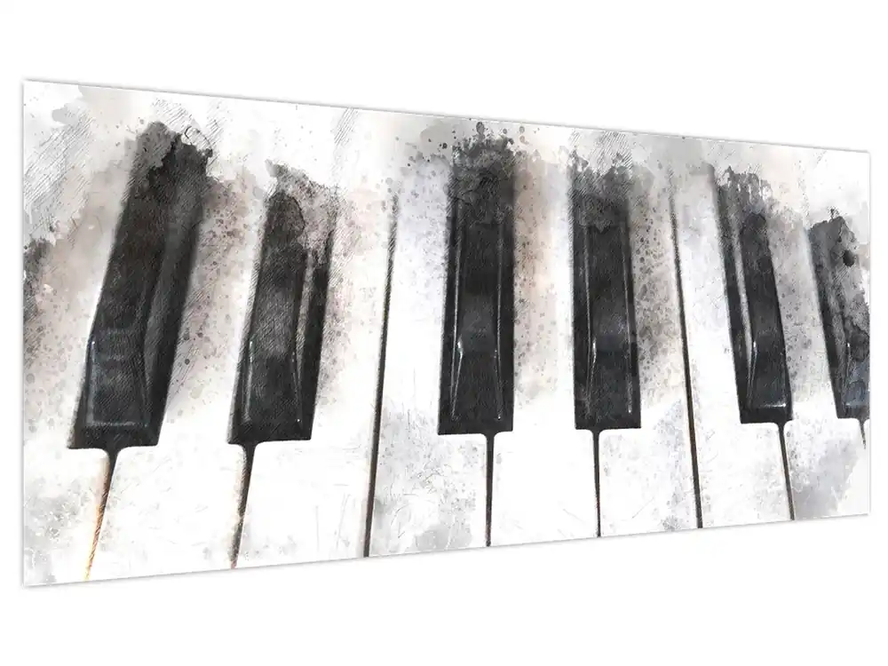 Schilderij - Piano, aquarel Popularny