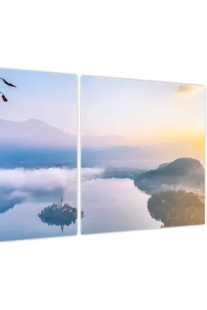 Premium Schilderij - Het meer van Bled