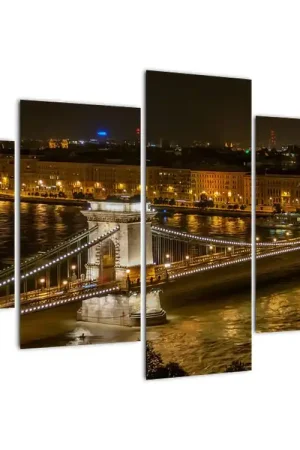 Wyprzedaż Schilderij - Stad bij nacht