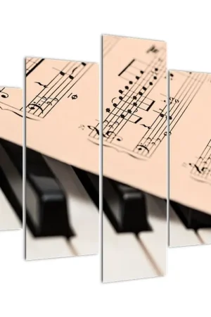 Niska cena Schilderij - Piano met noten