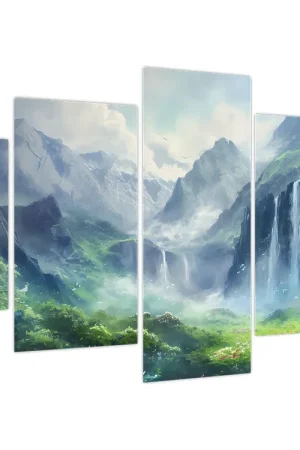 Promocja Schilderij - Vallei van watervallen